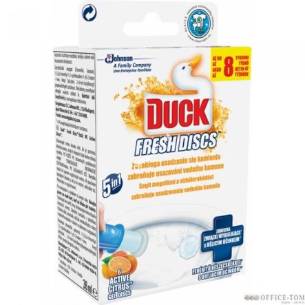 Kostki do WC DUCK FRESH DISCS 36ml FLORAL - żelowe krążki