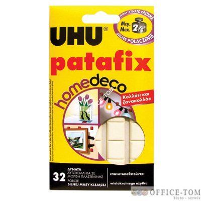 Masa samoprzylepna PATAFIX HOMEDECO UHU 40015 do 2kg (32kwadraty)