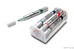 Marker do tablic PENTEL MAXIFLO komplet MWL5S 4-sztukowy z gąbką