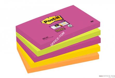 Bloczki samoprzylepne 3M POST-IT® 655S-N 76x127 Mix 450k