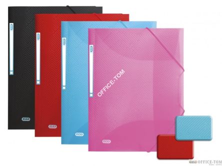 Teczka wąska ELBA URBAN A4 z gumką przezroczysta niebieska