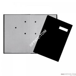 Teczka do podpisu DURABLE, 20-częściowa, kolor czarny, okładka z płótna, szare przekładki