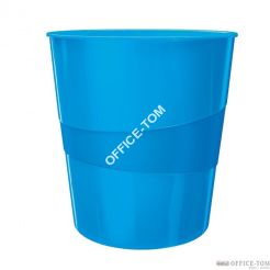 Kosz na śmieci 15L Leitz WOW, niebieski metalik