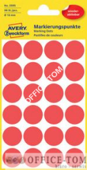 Usuwalne kółka do zaznaczania Ø18mm, 96szt./op. czerwone 3595 Avery Zweckform