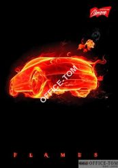 Zeszyt okładka laminowana A5, 60k., linia, FLAMES  UNIPAP