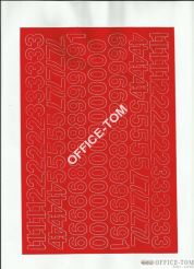 CYFRY samoprzylepne 2cm (8szt) czerwone ARTDRUK