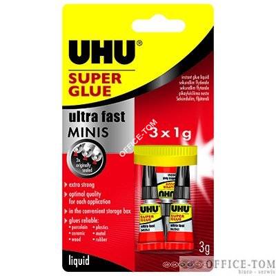 Klej UHU Super minis 3x1g