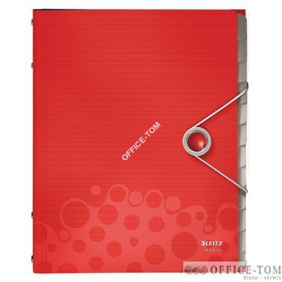 Teczka segregująca 12 przekładek LEITZ Bebop, czerwony