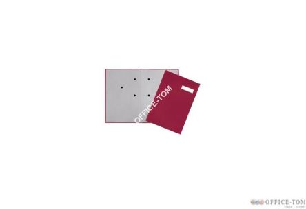 Teczka do podpisu DURABLE, 20-częściowa, kolor czerwony, okładka z płótna, szare przekładki