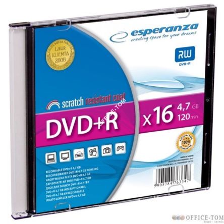 DVD+R ESPERANZA 4,7GB X16 - SLIM 1