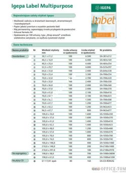 Etykieta samoprzylepna 96,5X67,7 IGEPA