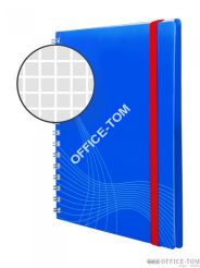 Kołonotatnik Notizio oprawa  tworzywo sztuczne kratka 90 kartek elastyczna gumka, strona indeksowa, kieszeń, A5 niebieski AVERY ZWECKFORM