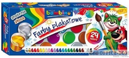 Farby plakatowe BAMBINO 24 kol. 10ml.