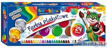 Farby plakatowe BAMBINO 24 kol. 10ml.