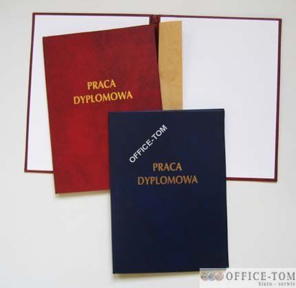 Okładka do prac dyplomowych z napisem