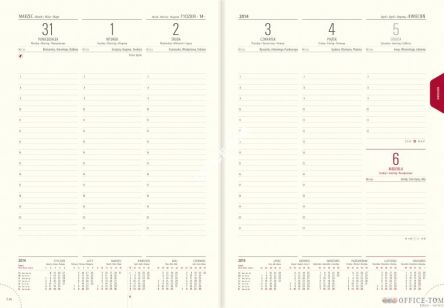 Kalendarz A4 Książkowy Okładka 22-C1 Ukł.Tyg. Brąz.Błyszcz. TELEGRAPH