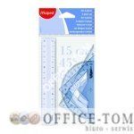 Mini zestaw linijek MAPED start: linijka 15 cm, 2 ekierki, kątomierz - blister