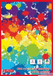 Blok rysunkowy A4 20kartek 80gram kolorowy