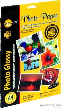 Papier foto A4 160g A20 błysz. (L4G160) LASER Yellow One