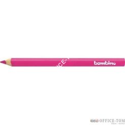 Kredki BAMBINO w opr.drewie trójkątnej - kolor różowy - 12 szt