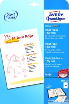 Papier matowy 120 g, 210 x 297 mm, biały, Avery Zweckform
