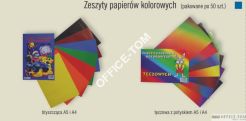 Zeszyt papierów kolorowych A5 kredowy CORMORAN *0017