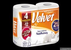 Papier toaletowy VELVET najdłuższa rolka (op 4szt)