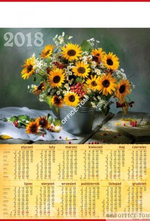Kalendarz B-1 plakatowy (10)TELEG. P17 SŁONECZNIKI