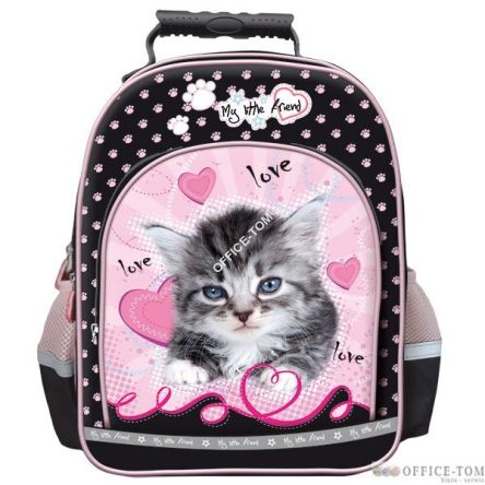Plecak szkolny 15\'\' - KOT - MY LITTLE FRIEND  ST.MAJEWSKI