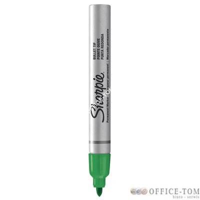 Marker permanentny Sharpie w metalowej obudowie okrągła końcówka zielony