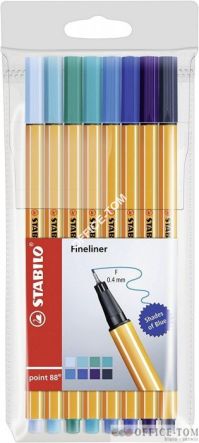 Cienkopis STABILO POINT 88 komplet 8 szt odcienie niebieskiego