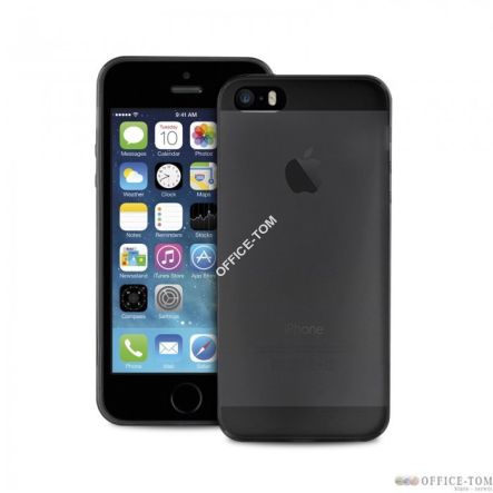 PURO Ultra Slim 0.3mm Cover iPhone 5/5S/SE +folia na ekran IPC503BLK