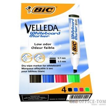 Marker suchościeralny BIC Velleda 1751 Mix szt.4