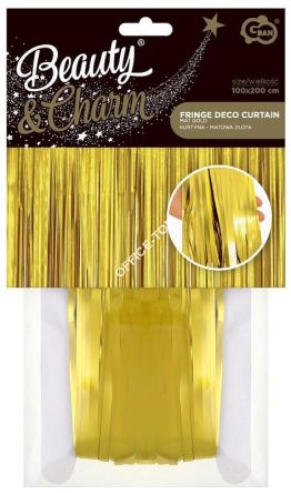 Kurtyna dekoracyjna matowa złota 100x200 cm, GoDan