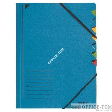 Teczka segregująca LEITZ, 12 przegródek, niebieski