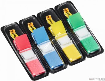 Zakładki indeksujące Post-it® 683-4 , 4 kolory standardowe po 35 szt., 12mm x 43 mm 3M