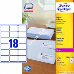 Etykiety AVERY ZWECKFORM adresowe białe A4, 100 ark./op., 63,5 x 46,6 mm, białe