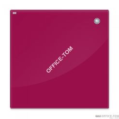 Tablica szklana magnetyczna 80x60 cm czerwona 2x3