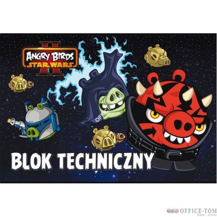Blok techniczny A4, 10k. ANGRY BIRDS & STAR WARS II