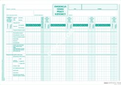Ewidencja czasu pracy kierowcy MICHALCZYK I PROKOP A4 40 kartek