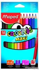 Kredki COLORPEPS JUMBO TRÓJKĄTNE 12 szt pudełko z zawieszką Maped