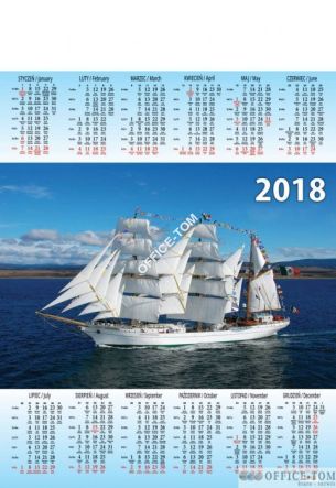 Kalendarz jedno opakowanie A1 P11 ŻAGLOWIEC Beskidy