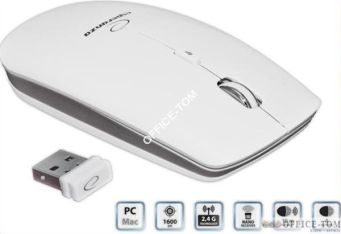 Esperanza mysz bezprzewodowa 2.4GHZ Saturn biała EM120W
