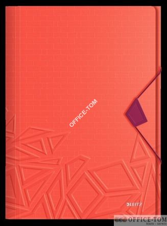 Teczka z gumką Leitz Urban Chic PP A4 grzbiet 15 mm mieści 150 kartek czerwona