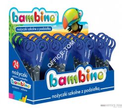 Nożyczki szkolne z podziałką BAMBINO (24 szt. display) ST.MAJEWSKI