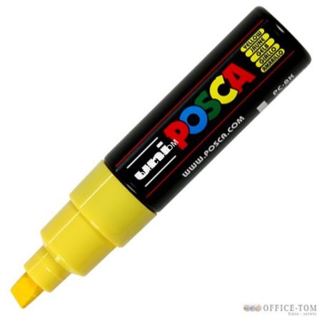 Marker z farbą plakatową Posca PC-8K, żółty, Uni