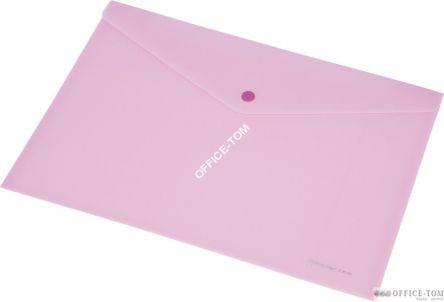 Teczka kopertowa DL FOKUS przezroczysta różowa 0410-0037-13 Panta Plast