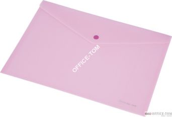 Teczka kopertowa DL FOKUS przezroczysta różowa 0410-0037-13 Panta Plast