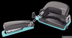 Zestaw dziurkacz i zszywacz mini Leitz Urban Chic ciemnnoszary