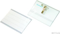 Identyfikator DONAU  85x50 z klipsem i z agrafką